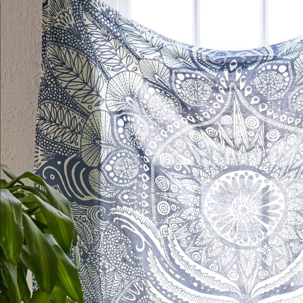Yes Menu Mandala Blue Tapestry - Urban Outfitters